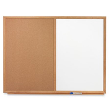 EASY-TO-ORGANIZE Dry-erase-Cork Board- 3ft.x2ft.- Oak Frame EA840609